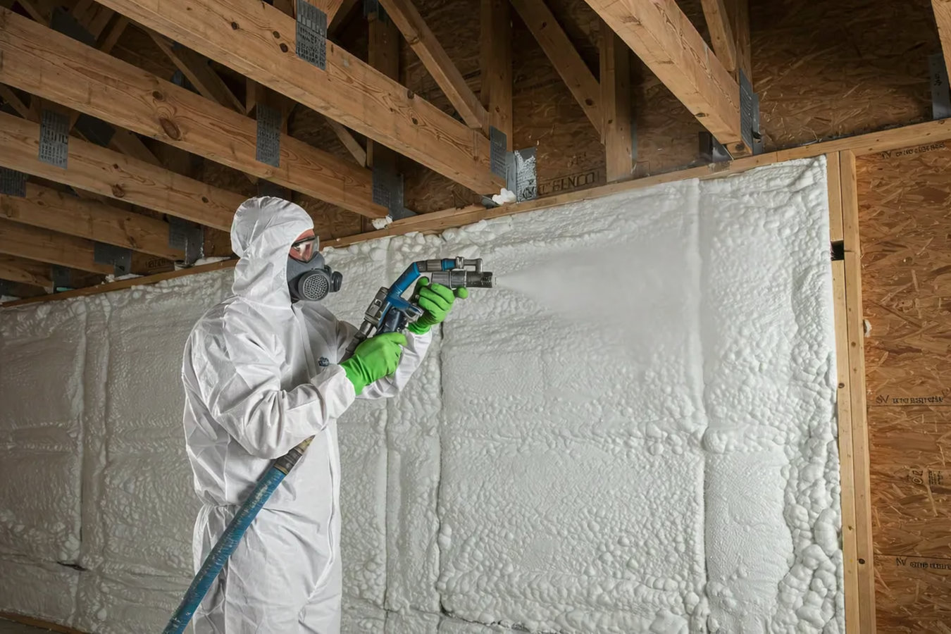 Spray foam insulation